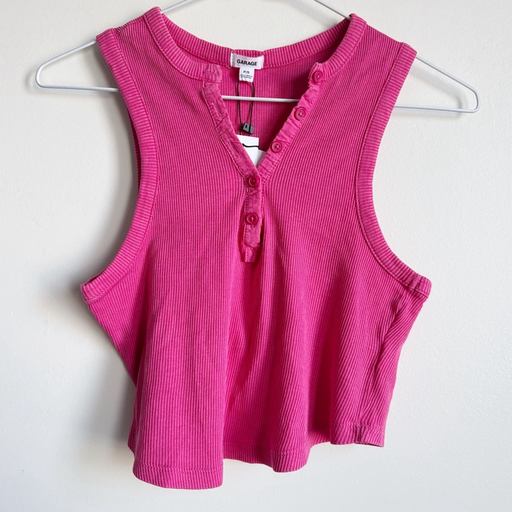 GARAGE | Ribbed Henley Tank